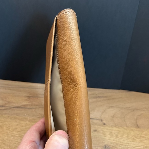 Coach Park Pebbled Leather Turnlock Tan Slim Envelope Wallet VTG EUC - Picture 14 of 15